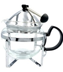 Incasa Glass Teapot with Retractable Infuser 600ml