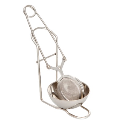 Tea Infuser Tong 45mm w Tray - Reduced by 50%.